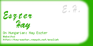 eszter hay business card